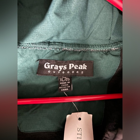 Grays Peak Outdoors Taupe Fleece Hooded Colorblock Jacket Men’s Size XL NEW - Picture 2 of 13
